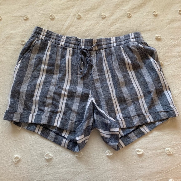 Old Navy Pants - Old Navy Striped Linen Shorts